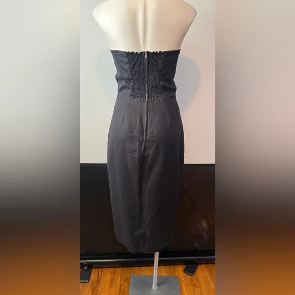 Reformation Black Linen Oboe Dress - Picture 8 of 11